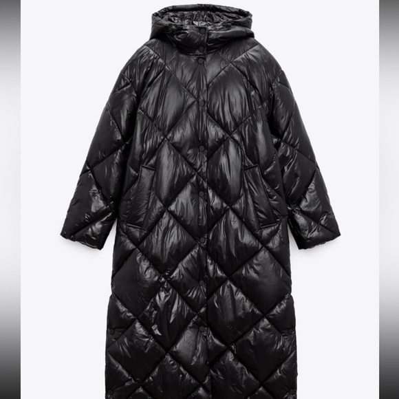Zara Longline Quilted Jacket - Picture 12 of 16